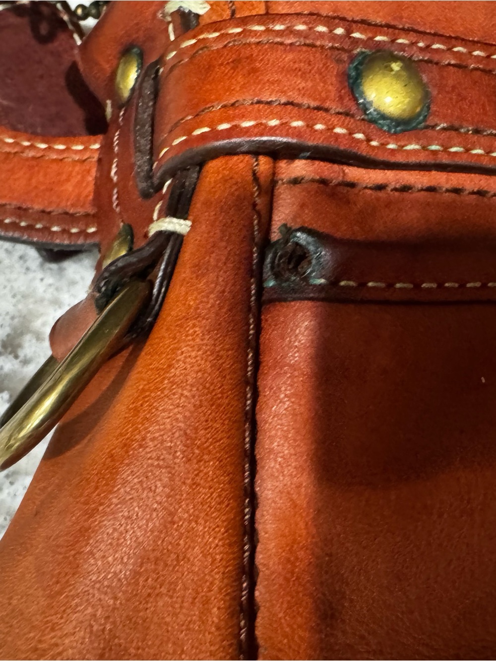 Coach Legacy Shoulder Bag in Cognac Brown with Brass Hardware - Picture 7 of 13